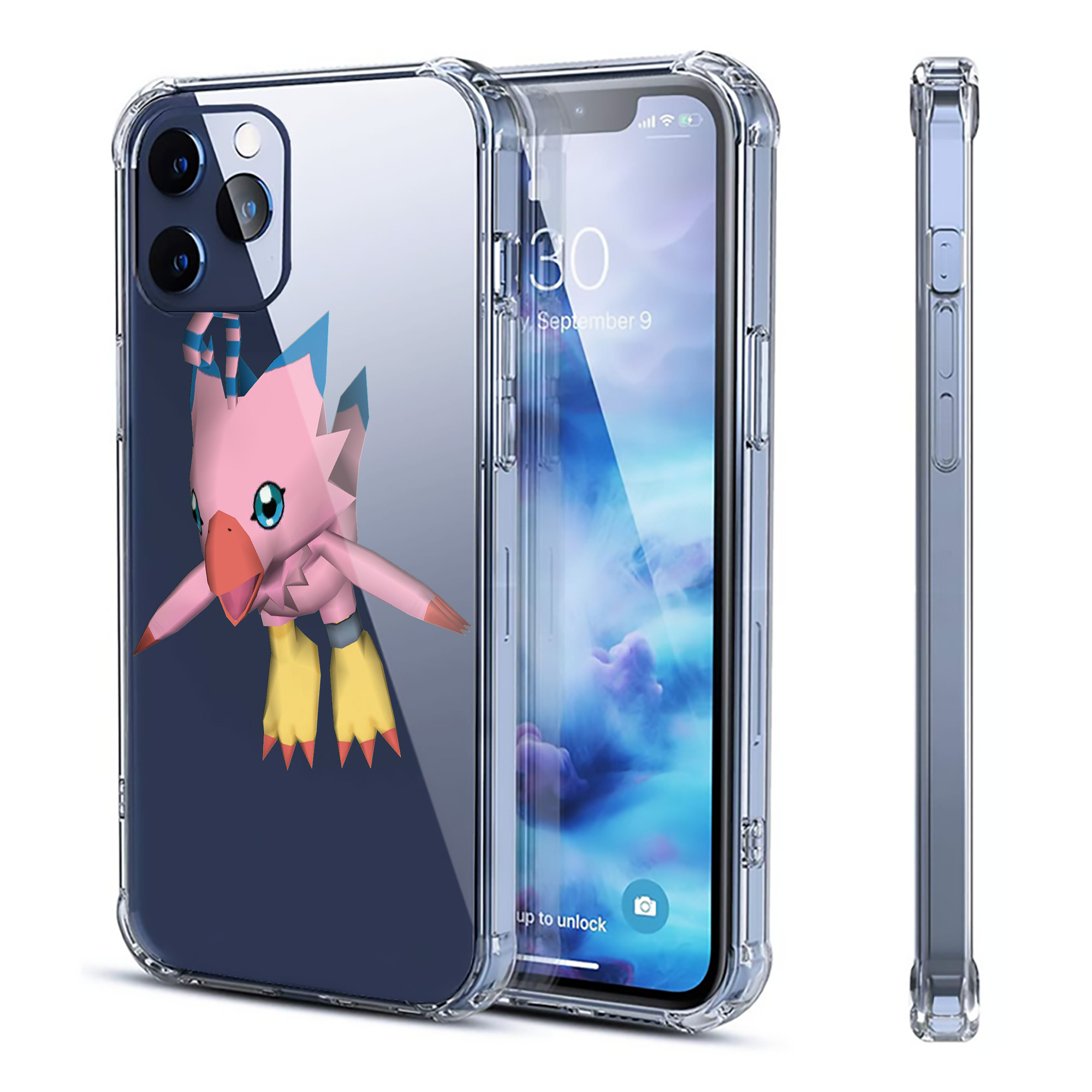 （画像用） Digimon デジタルモンスター/デジモン 【iPhone 12シリーズ対応】透明スマホケース（クリアソフトケース）